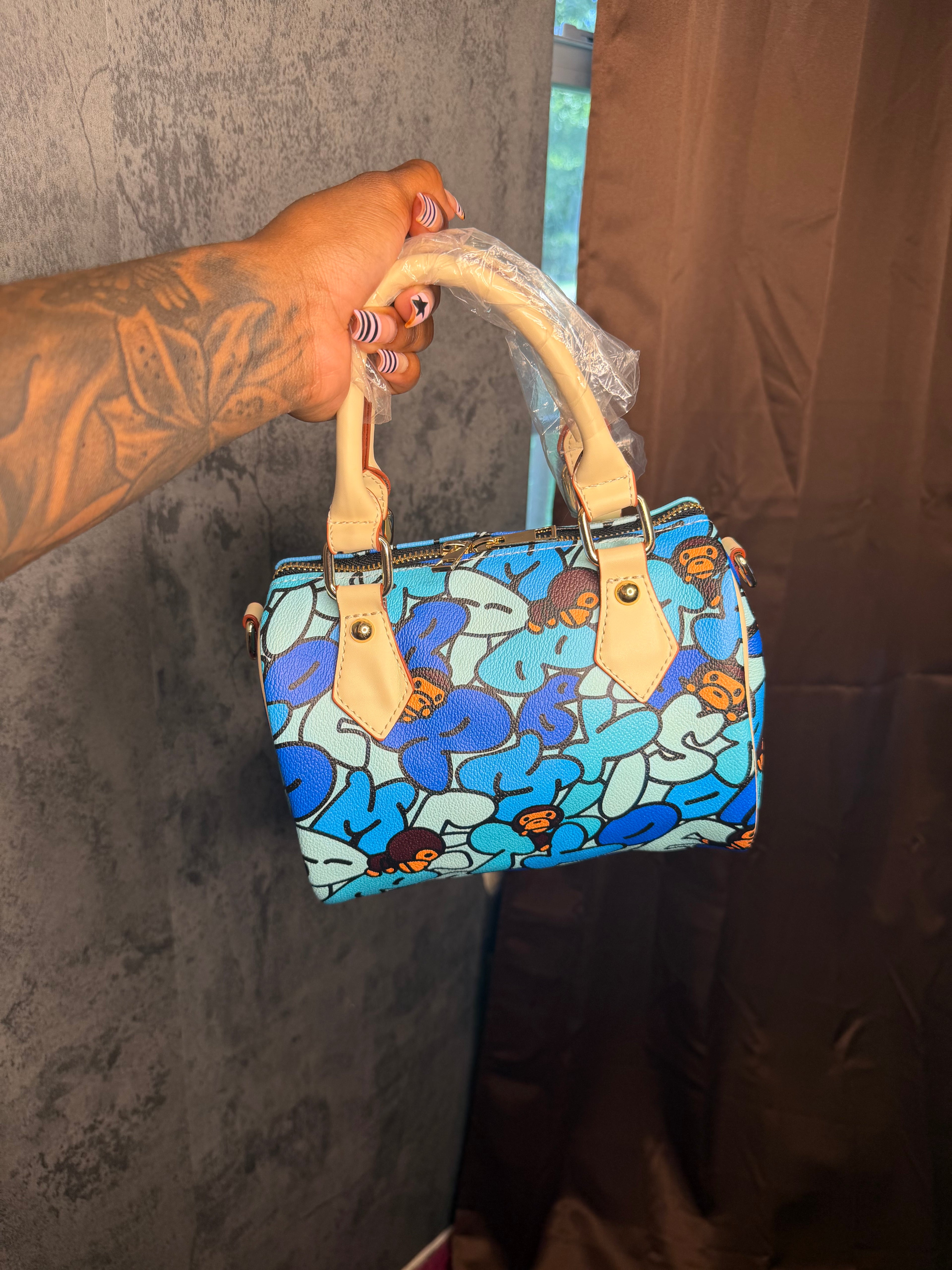 Blue ABC pillow bag