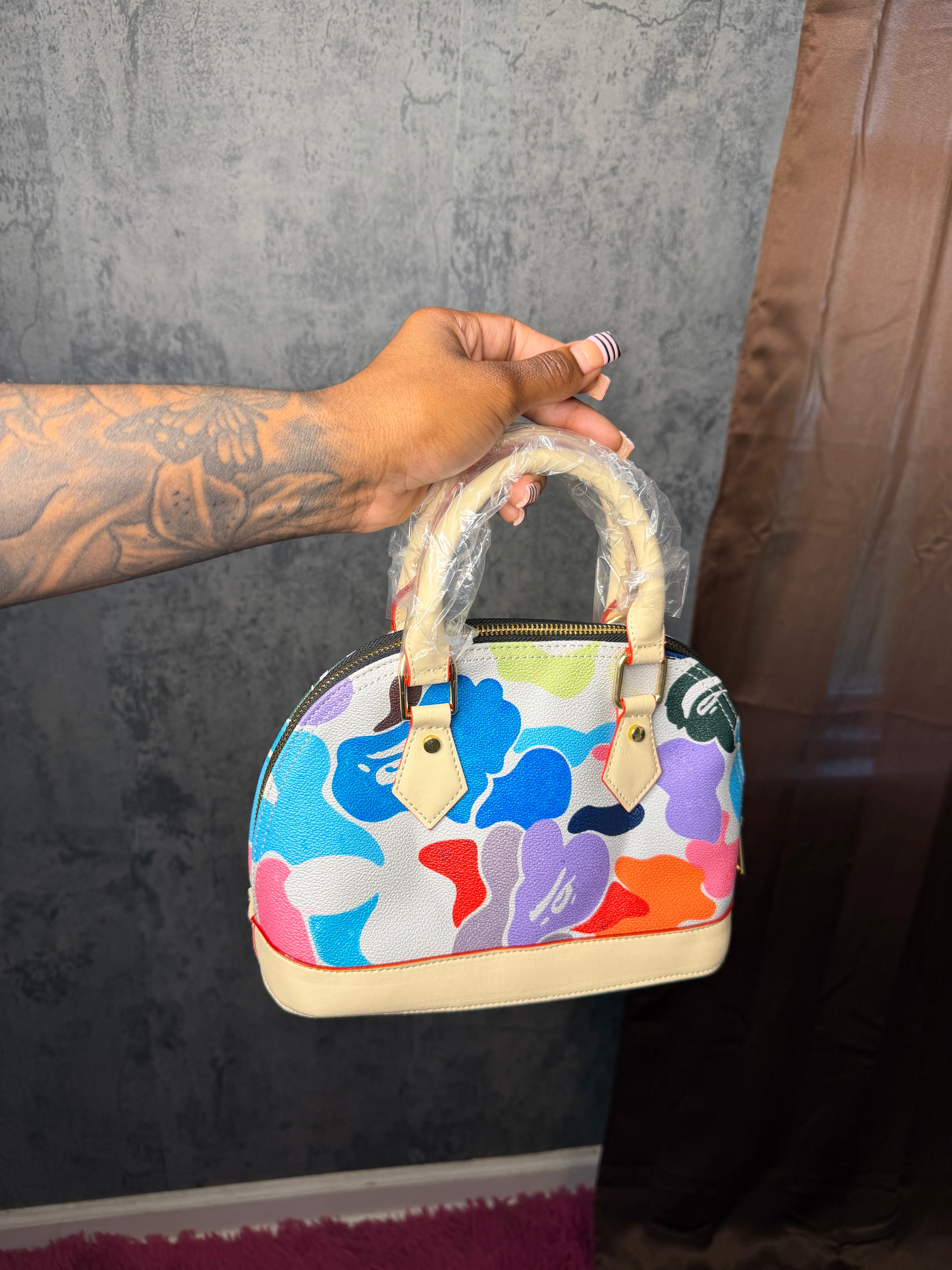 Colorful camo shell bag