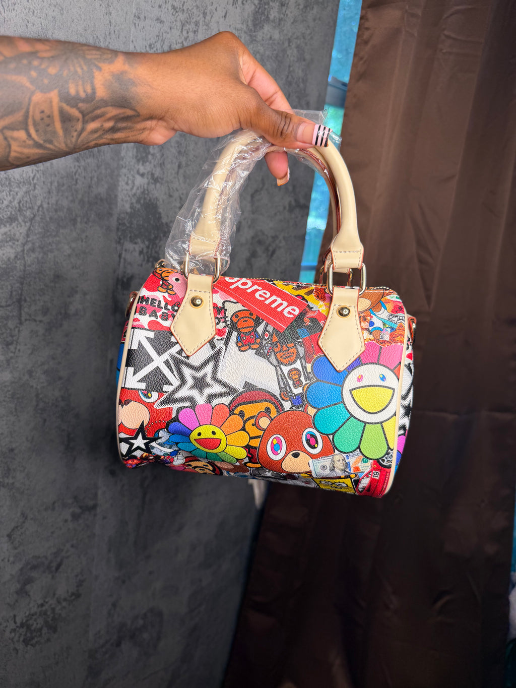 supreme x bape pillow bag