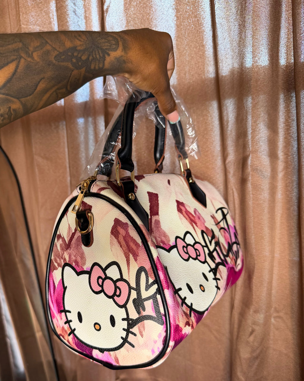 chinese kitty large pillow bag