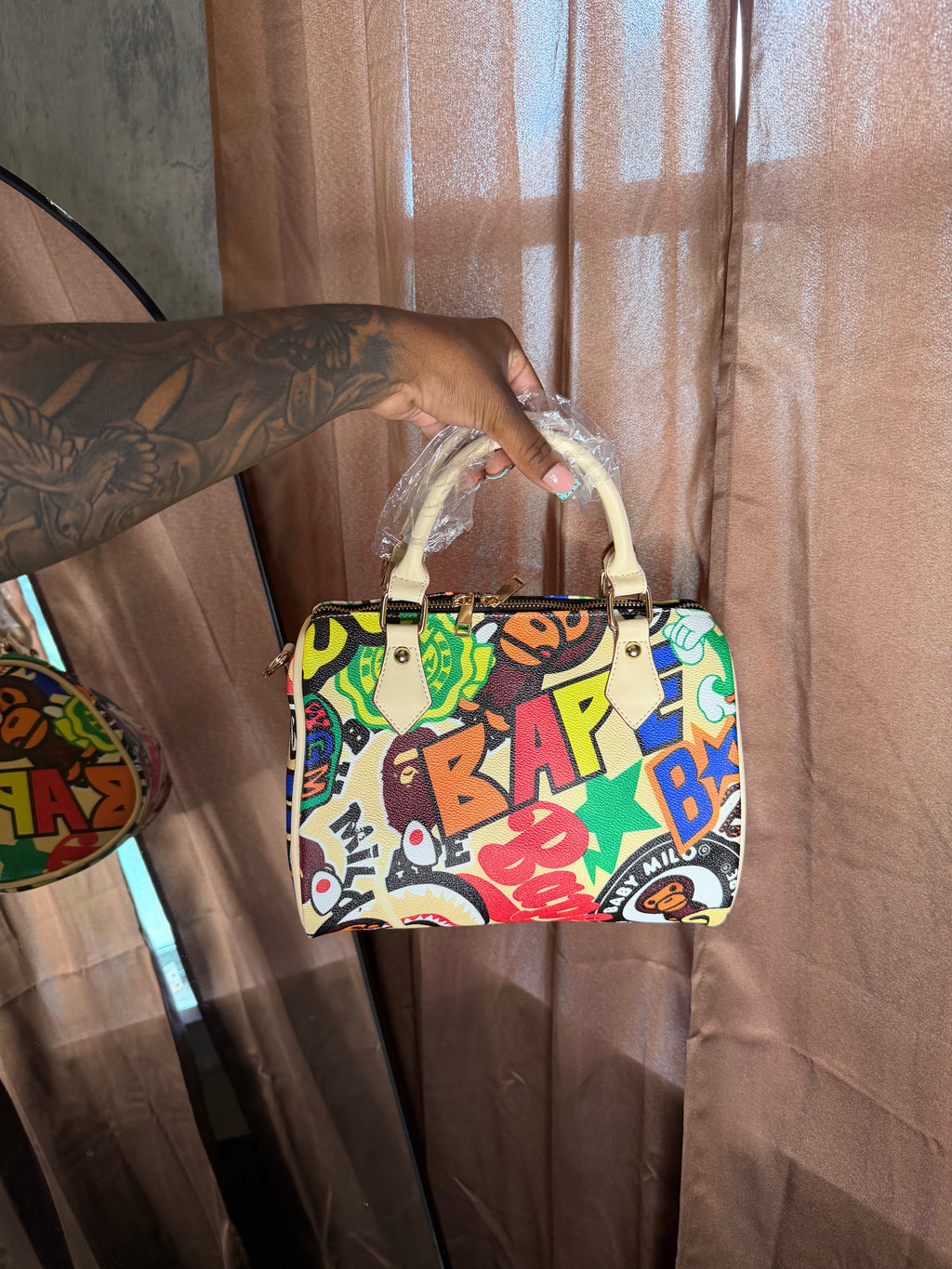 large bape pillow bag