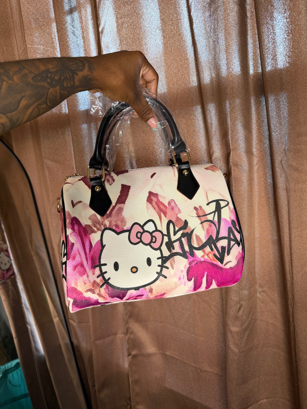 chinese kitty large pillow bag